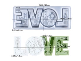 Molde silicona LOVE calado decorado